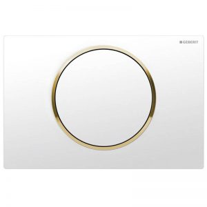 Clapeta de actionare, alb/auriu/alb. Geberit, Sigma10