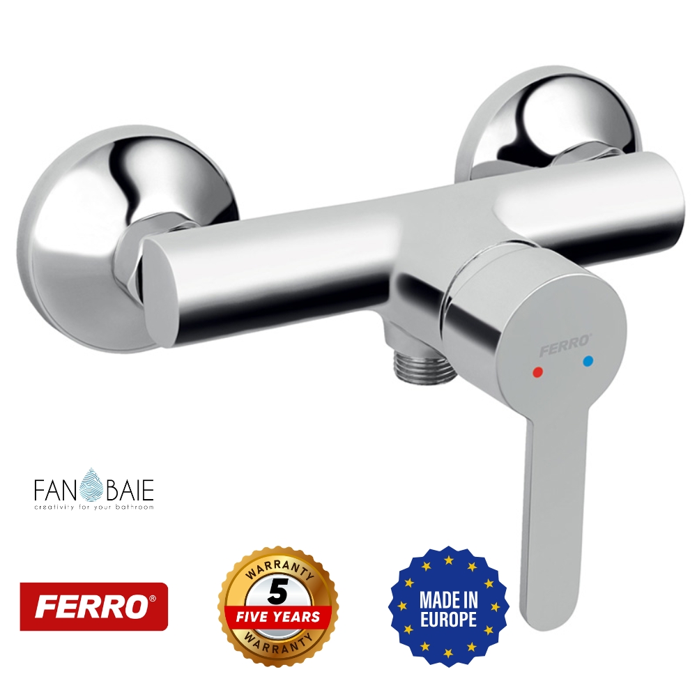 Set baterie dus cu set dus fix si para dus mobila, FERRO Savio (3)