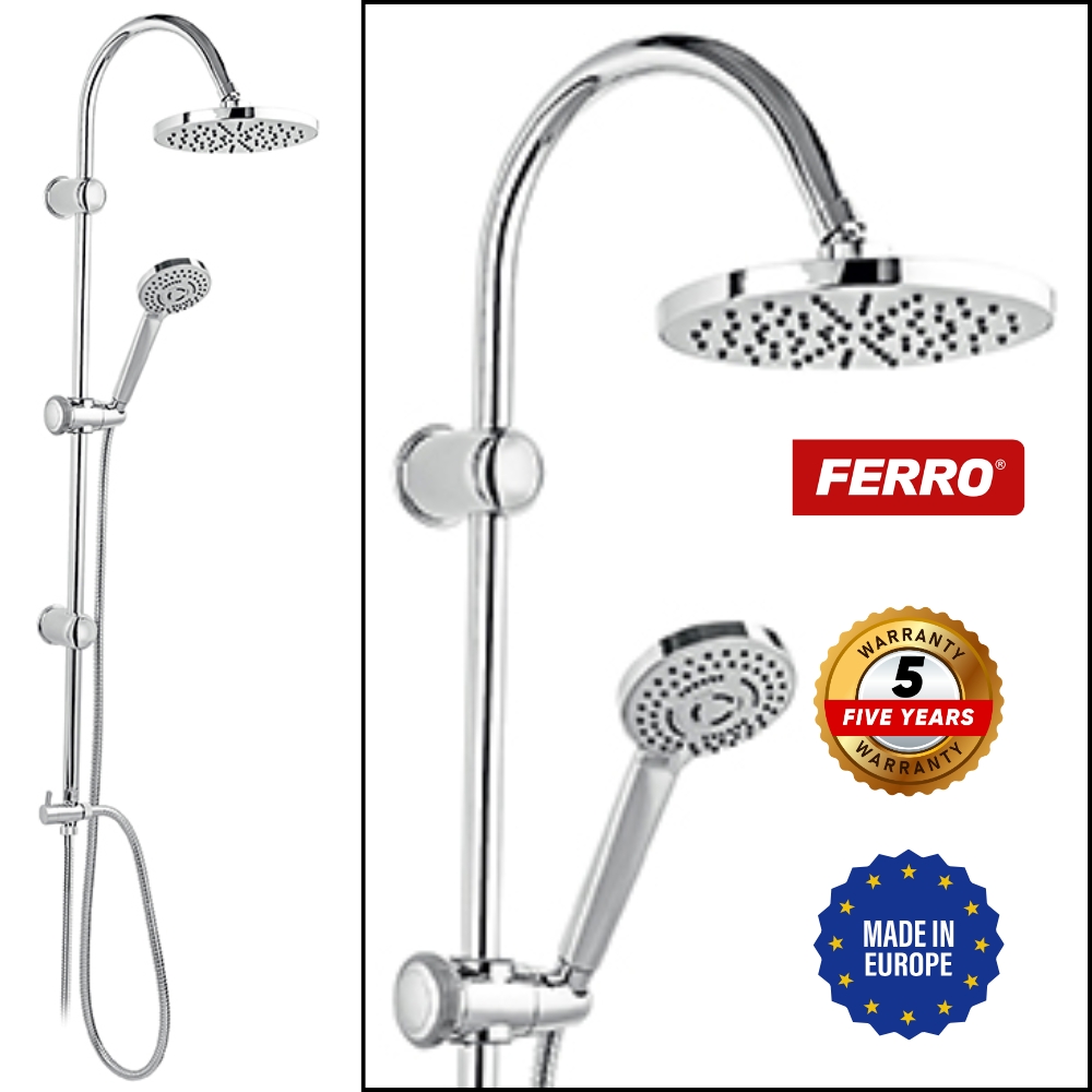 Set baterie dus cu set dus fix si para dus mobila, FERRO Savio (4)