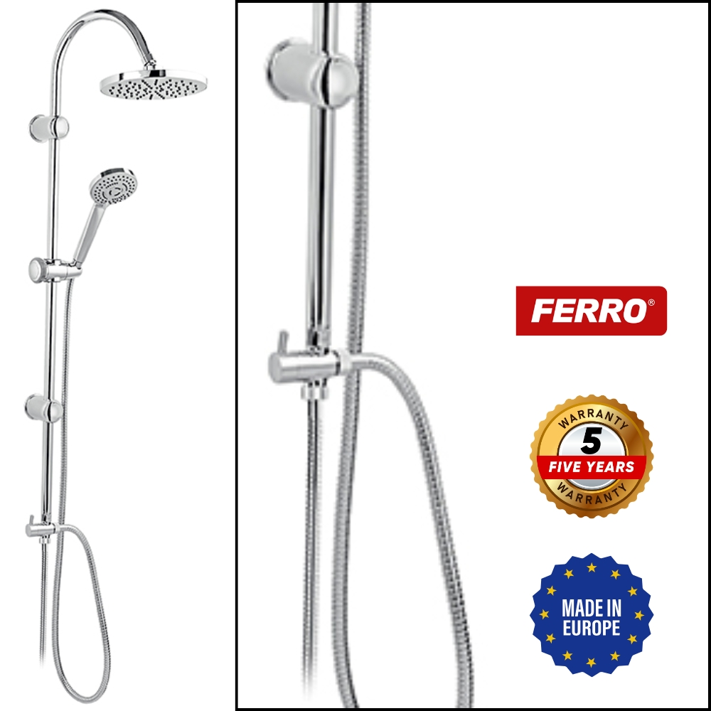 Set baterie dus cu set dus fix si para dus mobila, FERRO Savio (5)