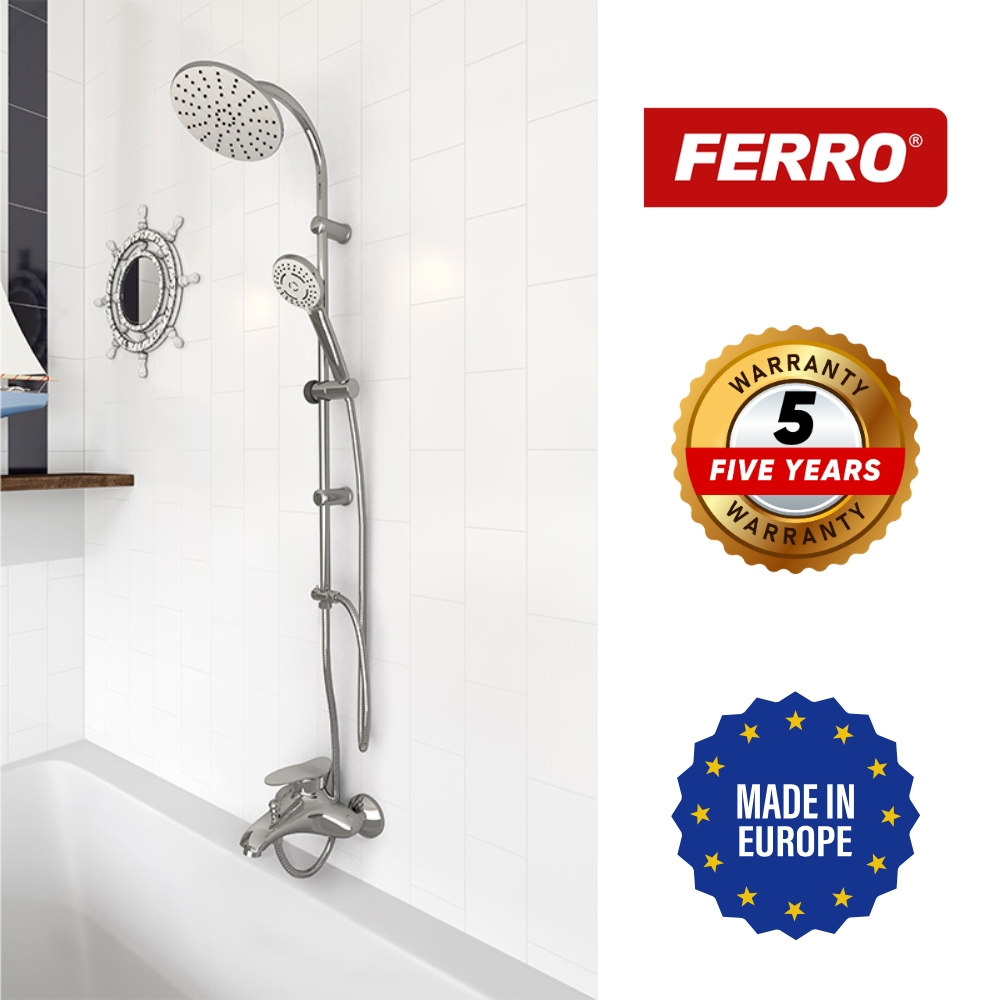 Set baterie dus cu set dus fix si para dus mobila, FERRO Savio (7)